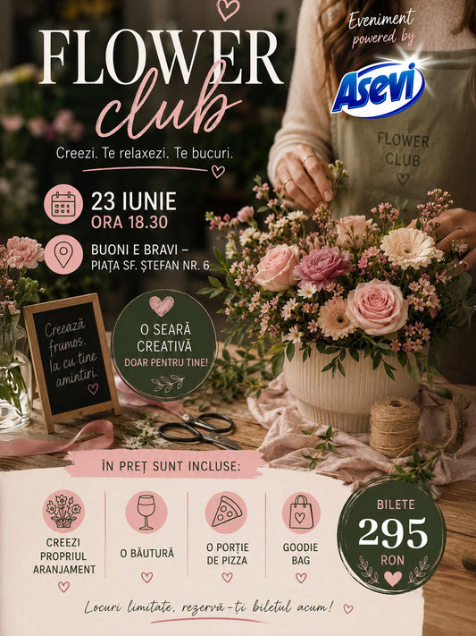 Flower Club - 23 iunie 2026 - Powered by Asevi